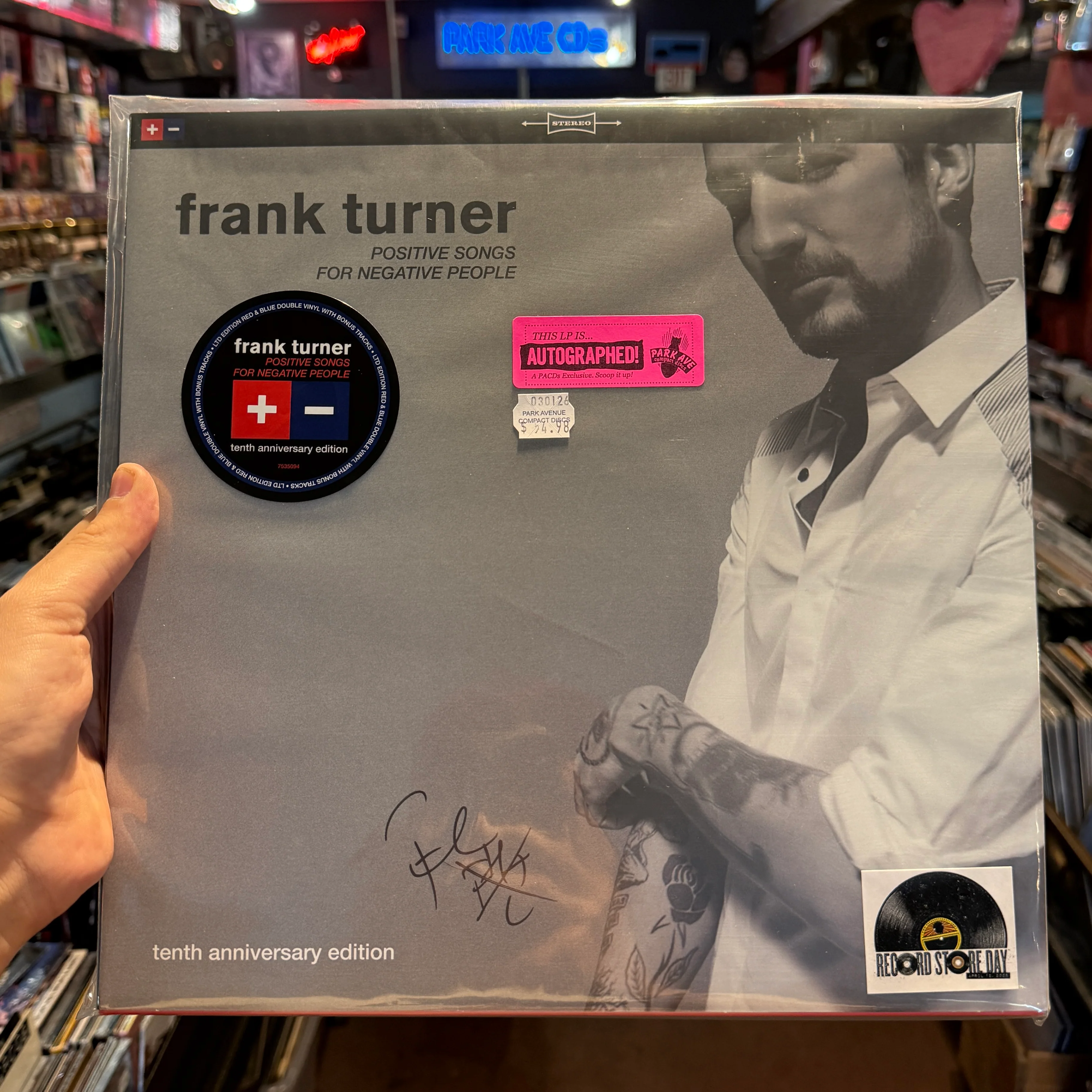 Frank Turner - Positive Songs For Negative People [Park Ave SIGNED Exclusive RSD 2025 Red/Blue 2LP]