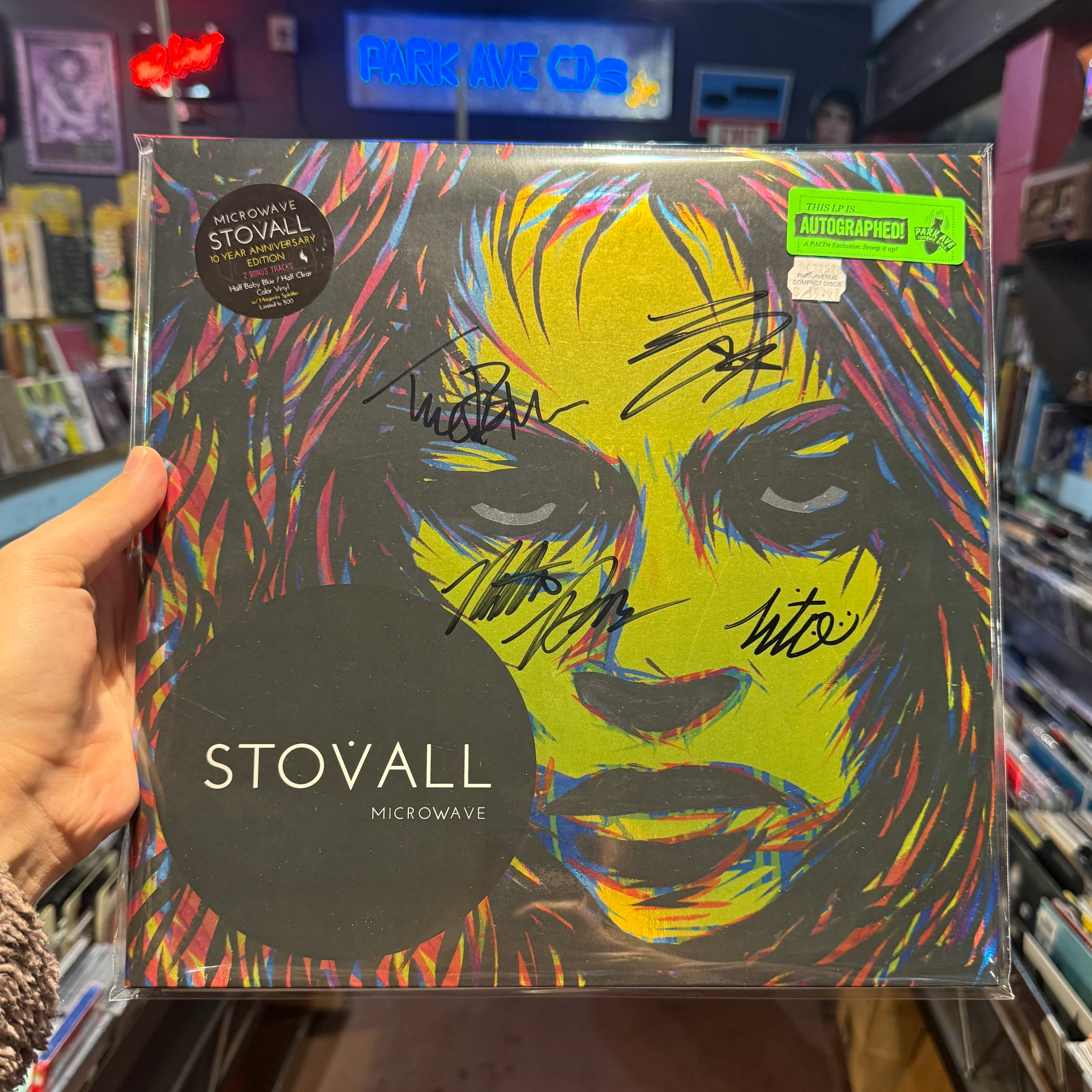 Microwave - Stovall (10th Anniversary Edition) [Park Ave SIGNED Exclusive Baby Blue & Clear Split w/ Magenta Splatter LP]