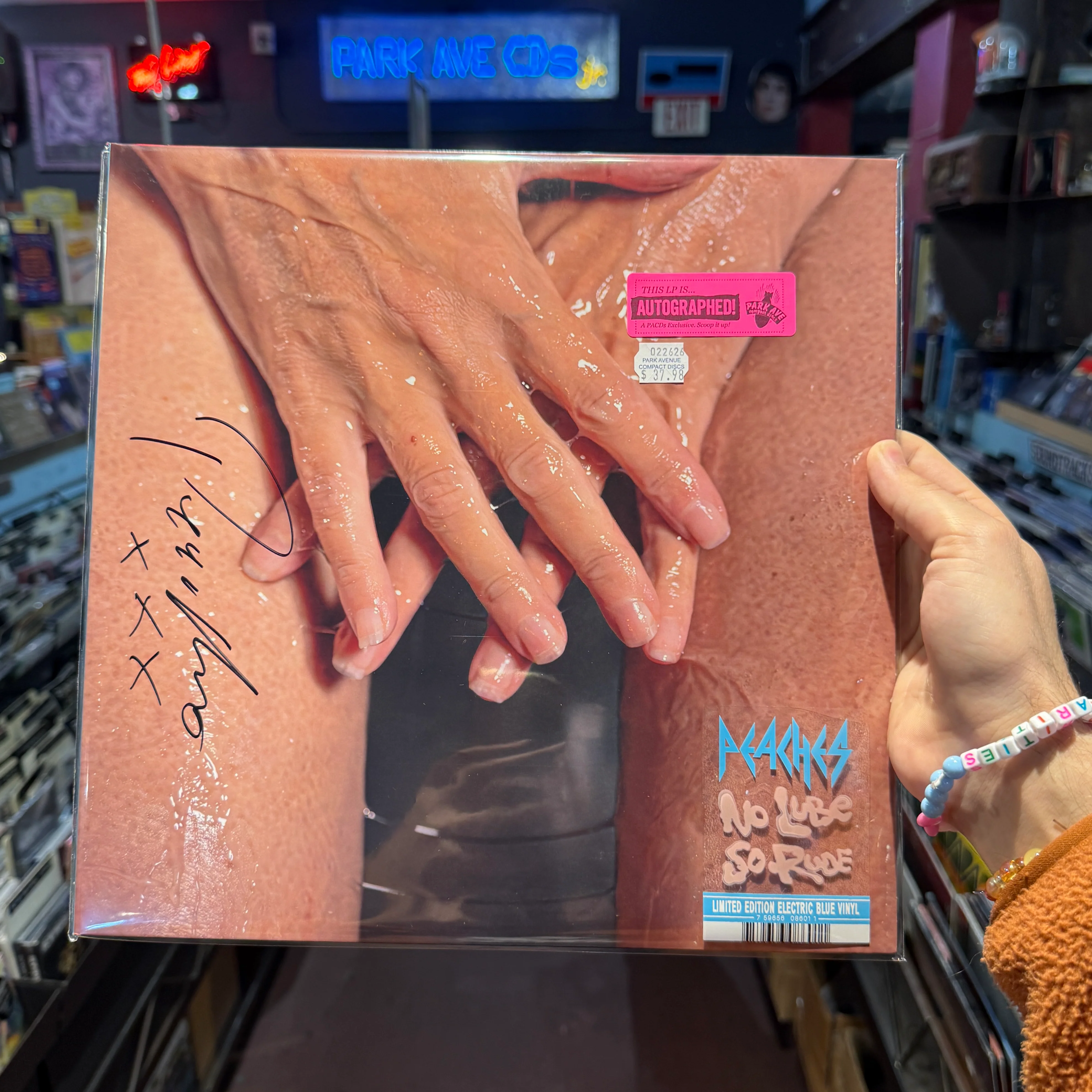 Peaches - No Lube So Rude [Park Ave SIGNED Exclusive Electric Blue LP]