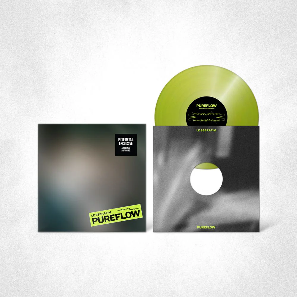 Pre-Order: LE SSERAFIM - 2nd Studio Album PUREFLOW pt.1 [Indie Exclusive Electric Yellow Glitter ver.]