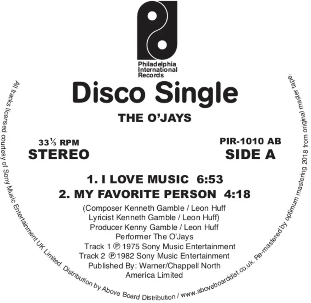 O'Jays - I Love Music [12" Vinyl]
