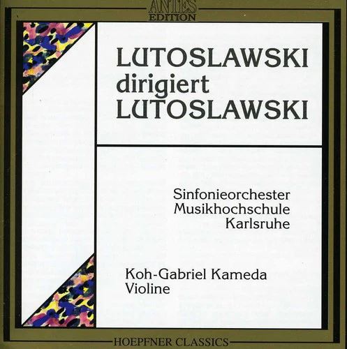 Sinfonieorchester Musikhochschule Karlsruhe - Lutoslowski Dir Lutoslowski [CD]